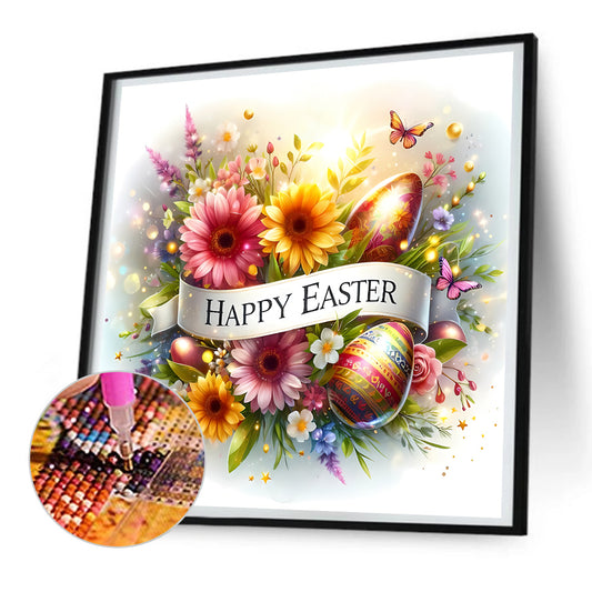 Happy Easter - Full Round Drill Diamond Painting 30*30CM
