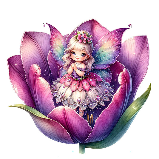 Flower Fairy - Full Square Drill Diamond Painting 30*30CM