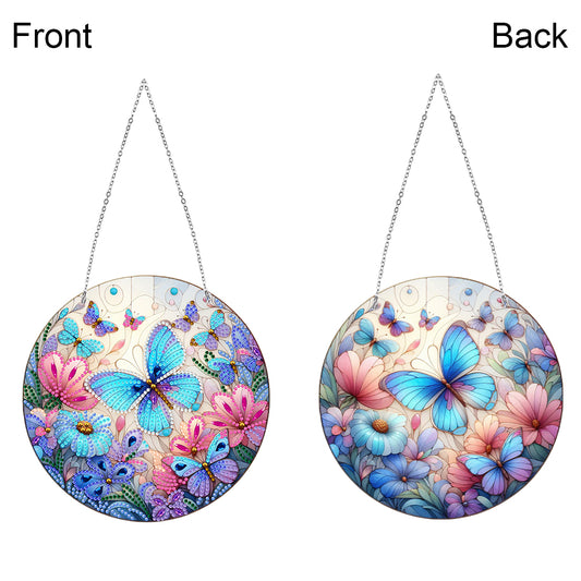 Sun Catcher 5D Diamond Painting Dots Pendant for Office Decor (Butterfly KJ0105)