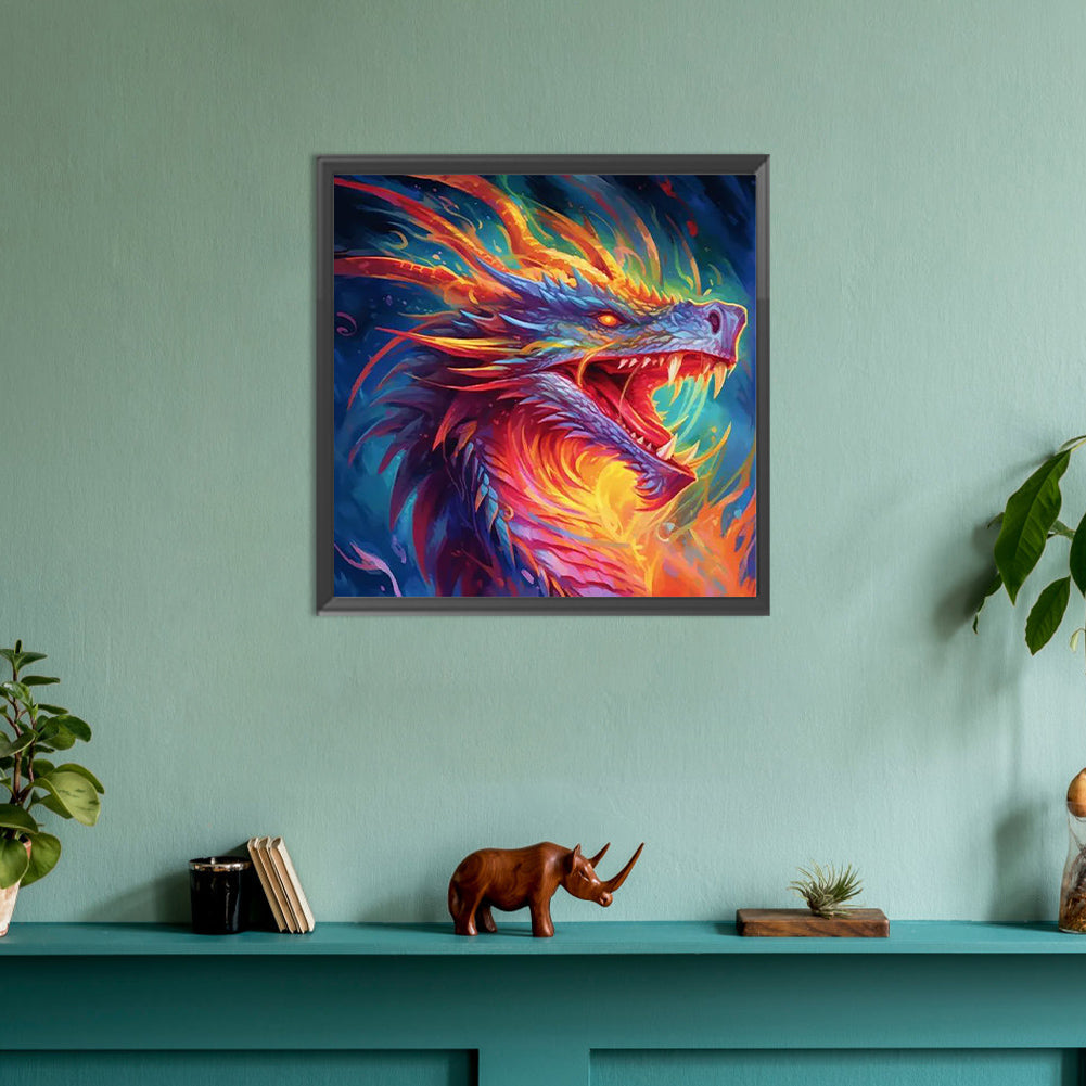 Colorful Dragon - Full Round Drill Diamond Painting 30*30CM