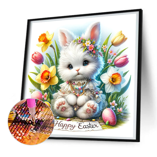 Happy Easter Bunny - Full Round Drill Diamond Painting 30*30CM