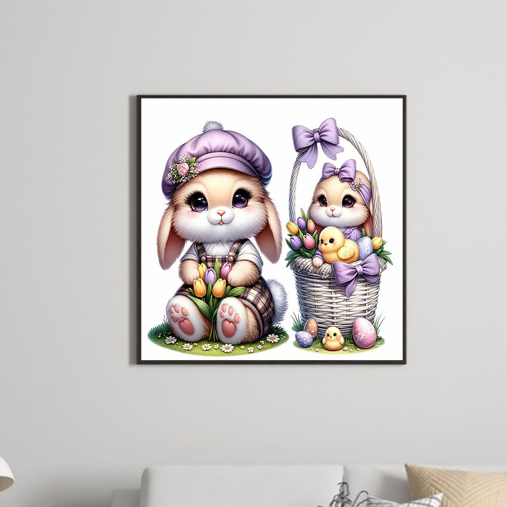 Cartoon Bunny - Full Round Drill Diamond Painting 30*30CM