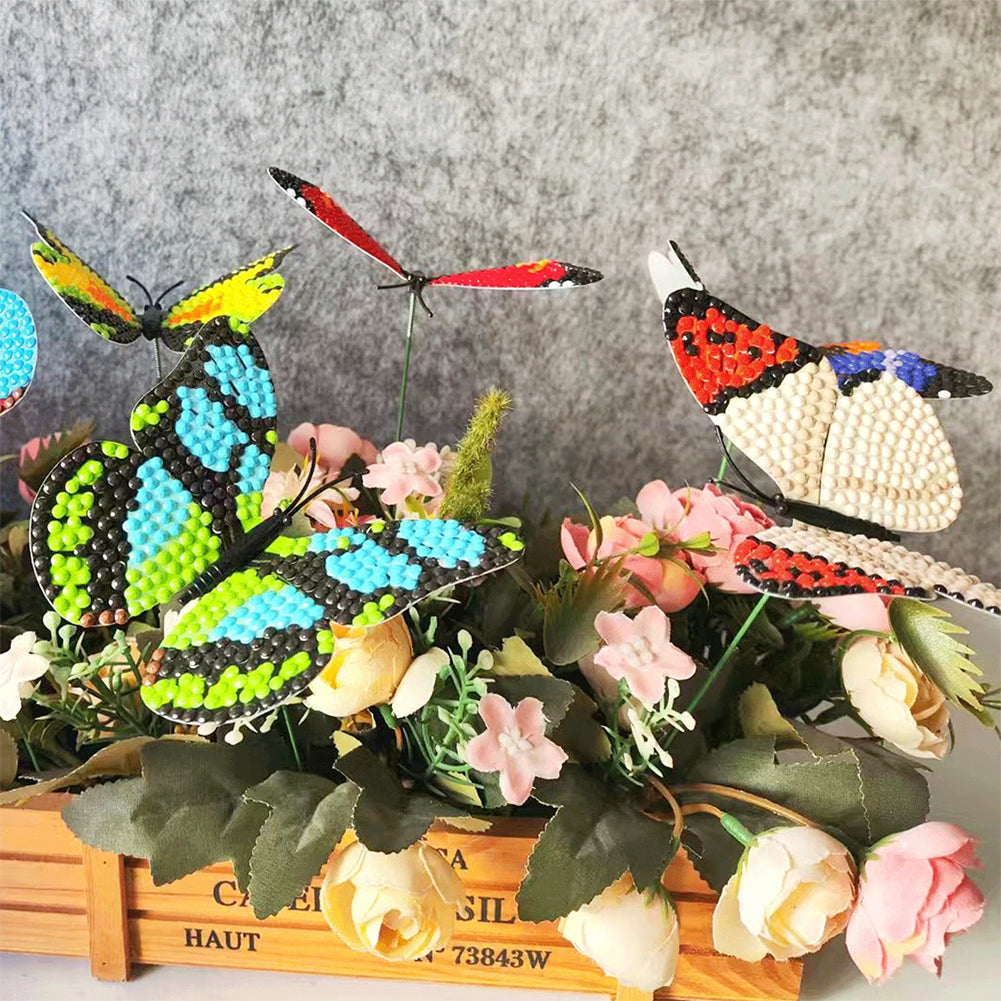 Diamond Painting Butterfly Garden Stake Patio Yard Decor DIY Crafts Kits for Kid