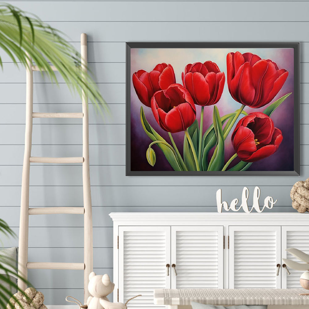 Tulip - Full Round Drill Diamond Painting 40*30CM