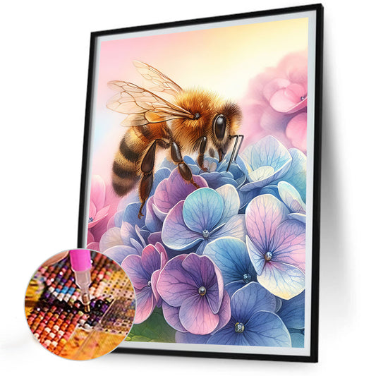 Flower Bee - Full Round Drill Diamond Painting 30*40CM