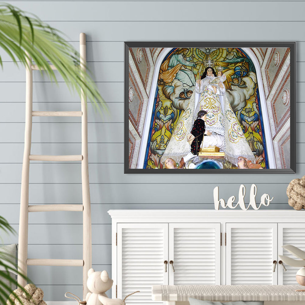 Our Lady - Full Round Drill Diamond Painting 40*30CM