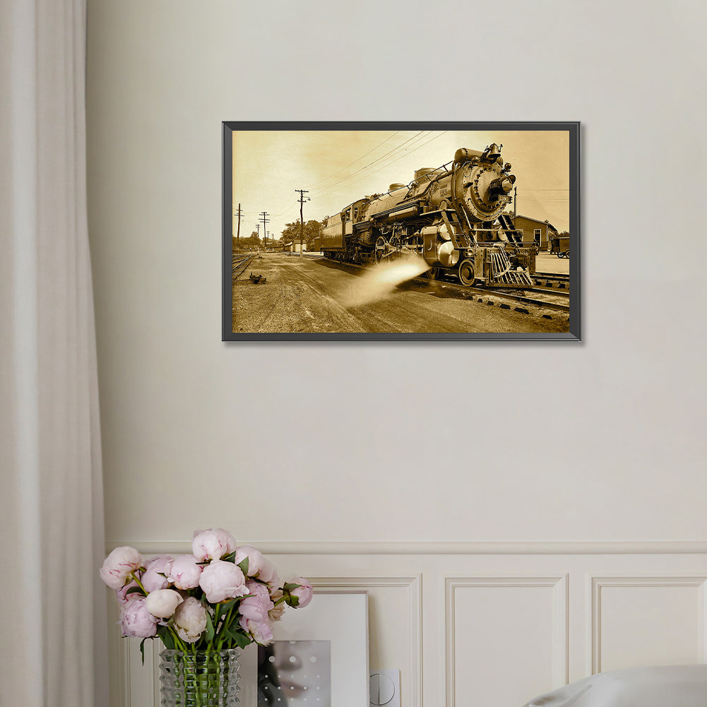 Train Locomotive - Full Round Drill Diamond Painting 50*30CM