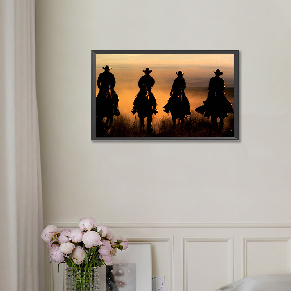 Cowboy - Full Round Drill Diamond Painting 50*30CM