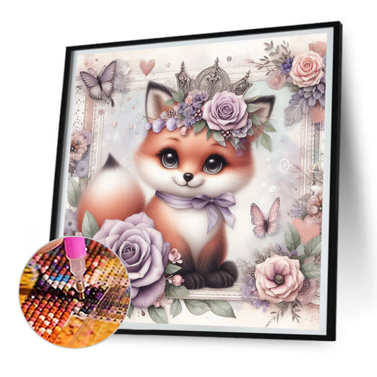 Rose Fox - Full Round Drill Diamond Painting 30*30CM