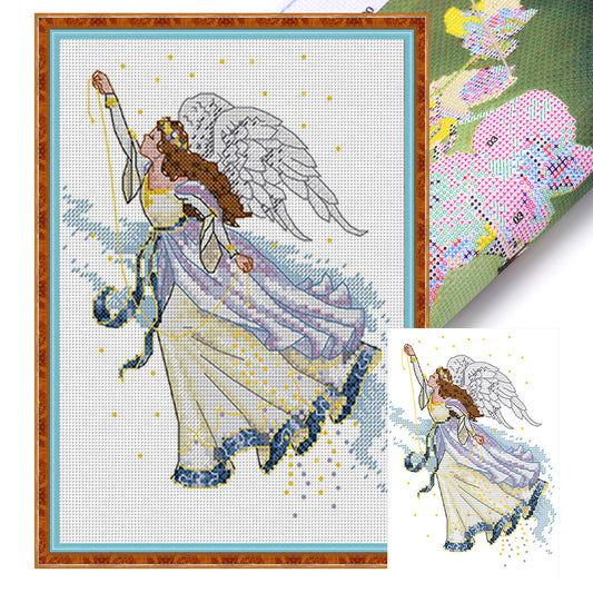Butterfly Fairy Fifteen - 14CT Stamped Cross Stitch 19*27CM(Joy Sunday)