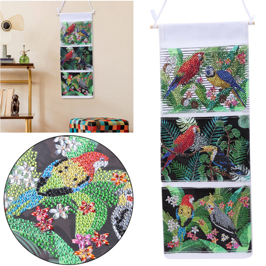 Special Shape DIY Diamond Painting Purses Diamond Art Clutch Bag (Garden Parrot)