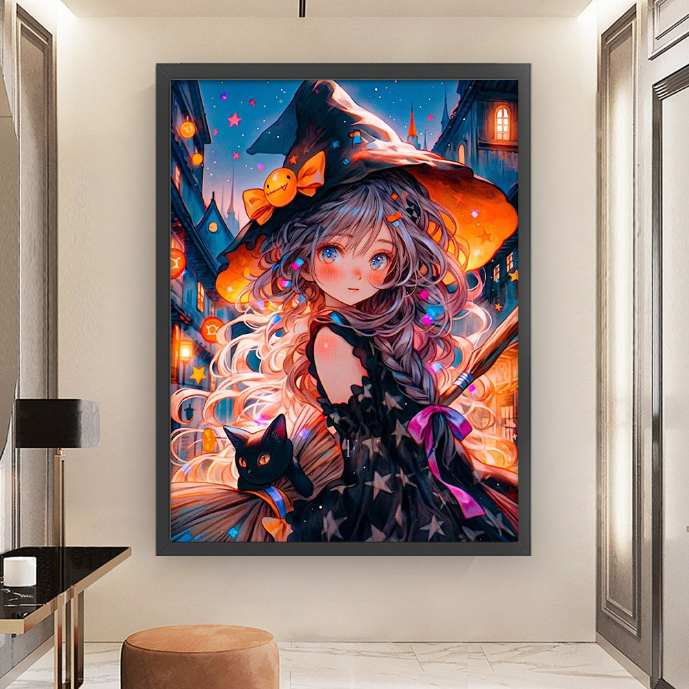 Witch - 11CT Stamped Cross Stitch 45*60CM