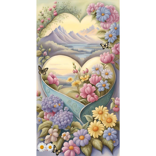 Love Rose Landscape - 11CT Stamped Cross Stitch 40*70CM