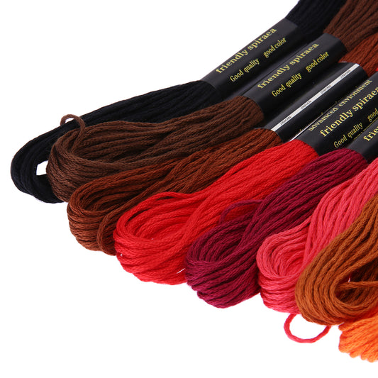 24 Colors Embroidery Thread Hand Cross Stitch Floss Sewing Skeins Craft