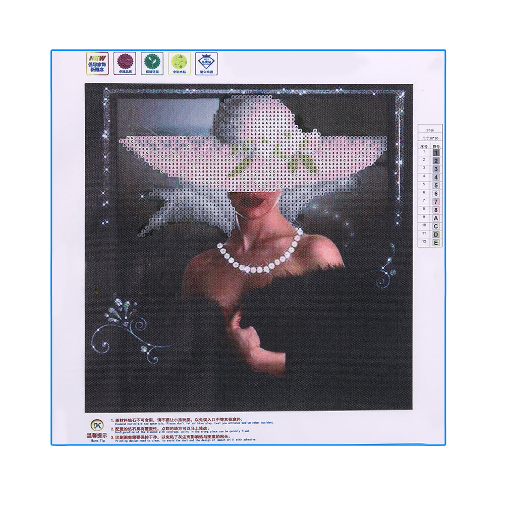Lady - Full Round Drill Diamond Painting 30*30CM