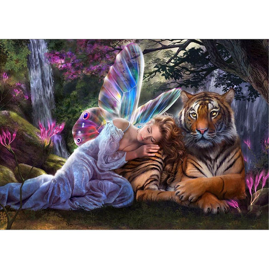 Angel Tiger - Full Round Drill Diamond Painting 40* 30CM