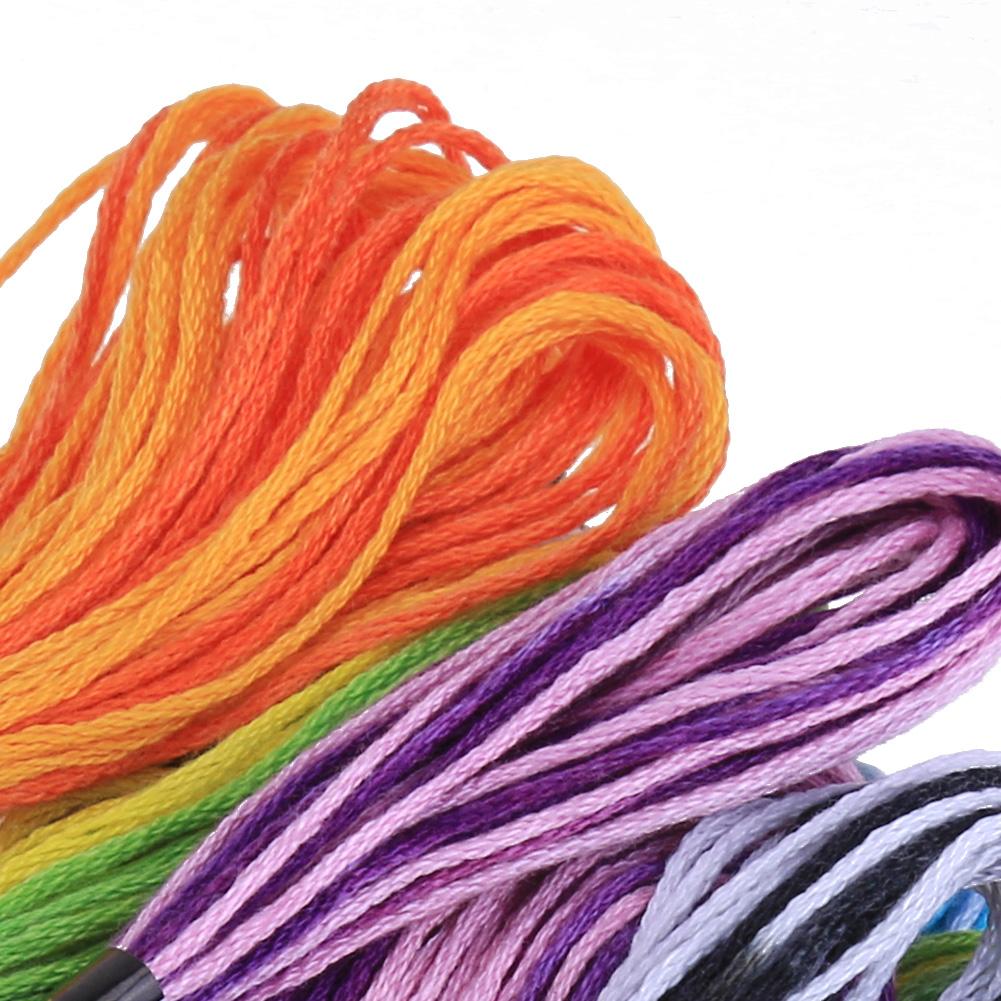12pcs Durable Polyester Dyeing Line Sewing Cross Stitch Embroidery Threads