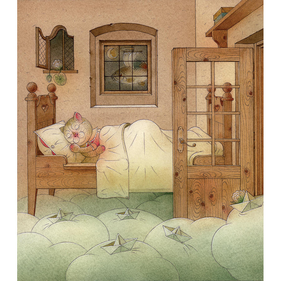 Love Sleeping Cat - Full Round Drill Diamond Painting 40*45CM