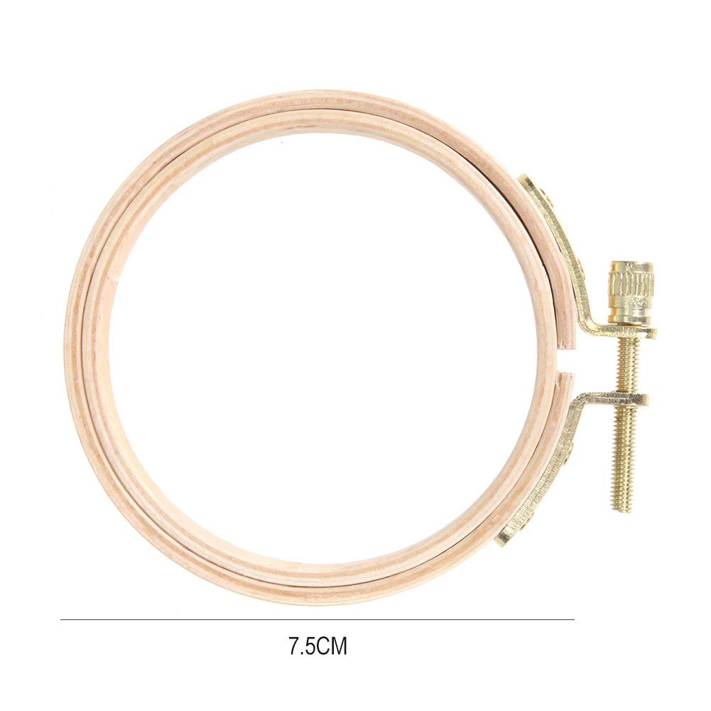 DIY Wooden Cross Stitch Frame Needlework Hoop Ring Embroidery Tool(7.5cm)