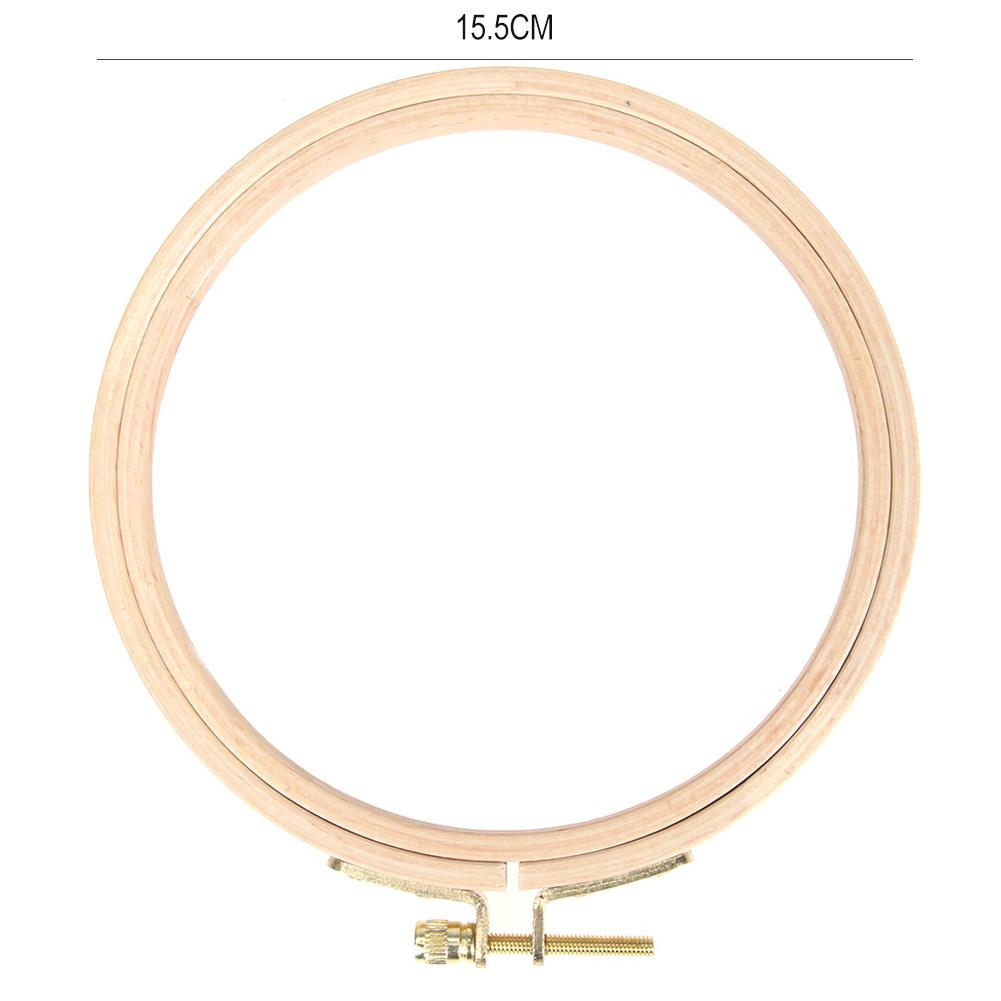 DIY Wooden Cross Stitch Frame Needlework Hoop Ring Embroidery Tool(15.5cm)