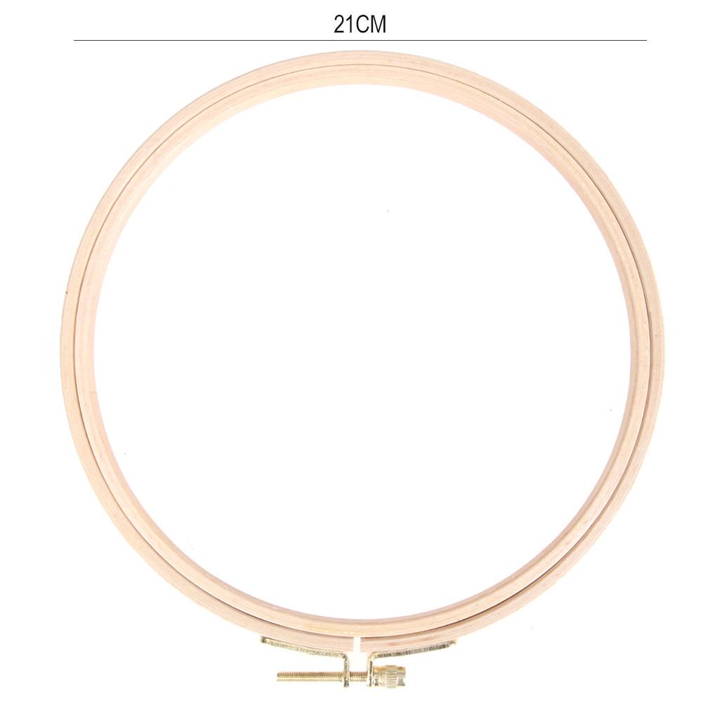 DIY Wooden Cross Stitch Frame Needlework Hoop Ring Embroidery Tool(21cm)