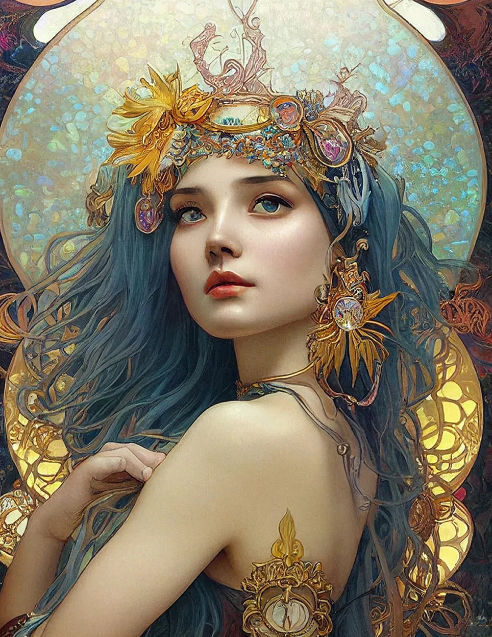 Girl - Full Round Drill Diamond Painting 40*50CM