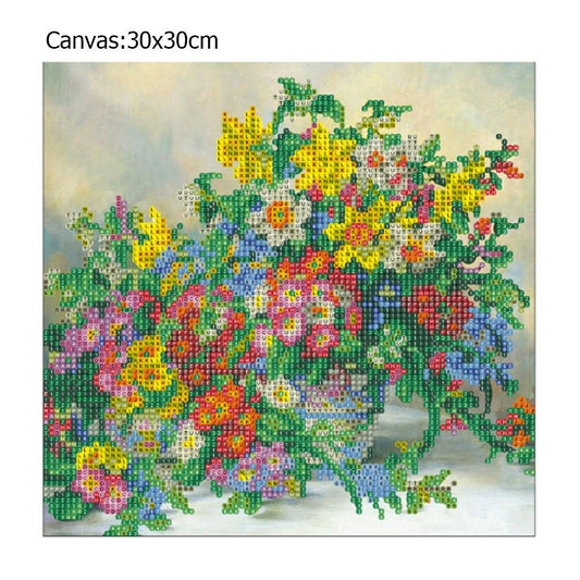 Flower - Full Square Drill Diamond Painting 30*30CM