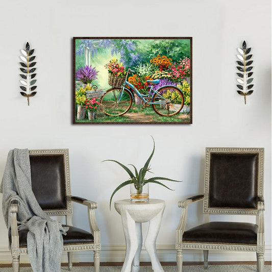 Garden Bike - Full Round Drill Diamond Painting 30*40CM