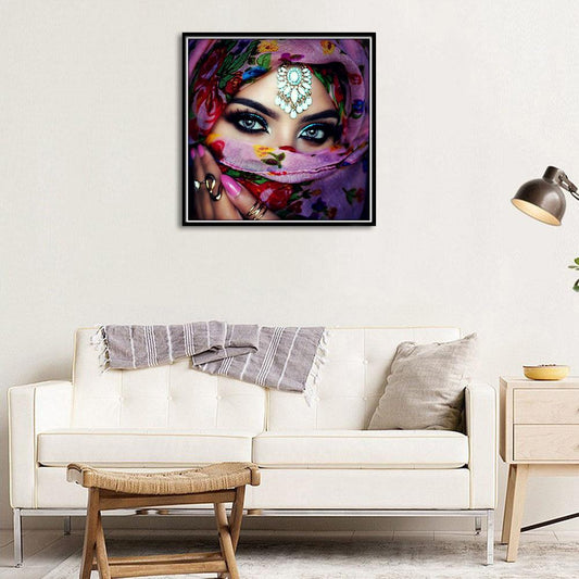 Masked Beauty - Full Round Drill Diamond Painting 30*30CM