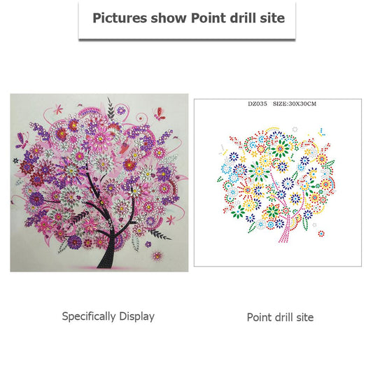 Tree - Special Shaped Drill Diamond Painting 30*30CM
