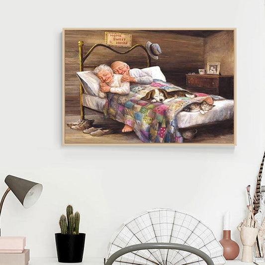 Happy Couple - Full Round Drill Diamond Painting 40*30CM