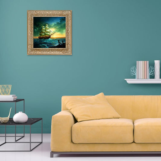 Sailboat - Full Round Drill Diamond Painting 30*30CM