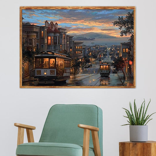 City Street - Full Round Drill Diamond Painting 40*30CM