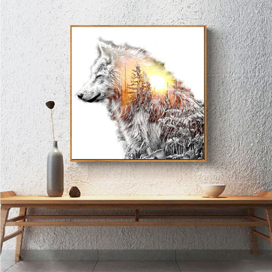 Novelty Wolf - Full Round Drill Diamond Painting 30*30CM