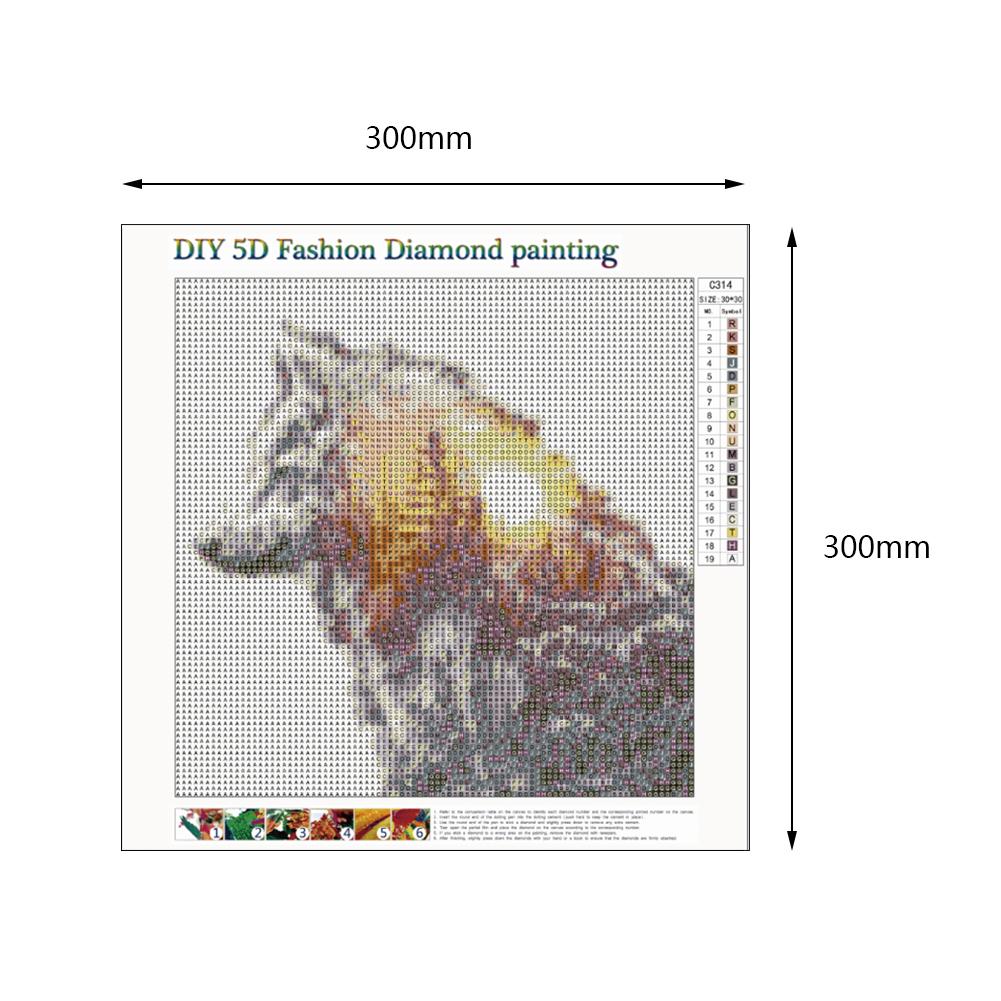 Novelty Wolf - Full Round Drill Diamond Painting 30*30CM