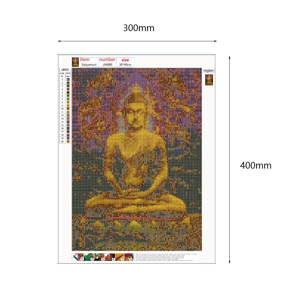 Buddha - Full Round Drill Diamond Painting 40*30CM