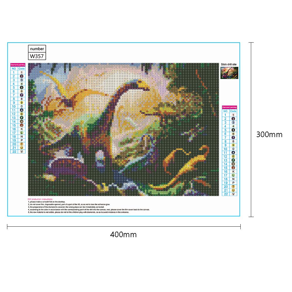 Dinosaurs - Full Round Drill Diamond Painting 40*30 CM