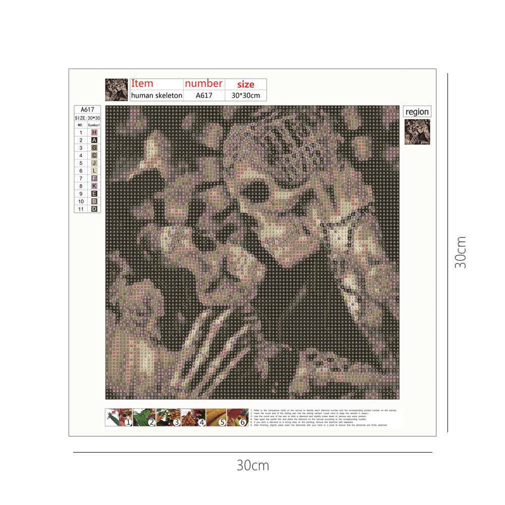 Skull - Full Round Drill Diamond Painting 30*30CM