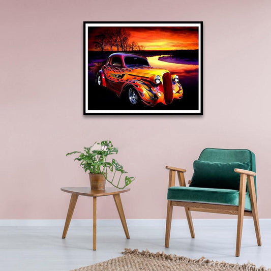 Car - Full Round Drill Diamond Painting 40*30CM