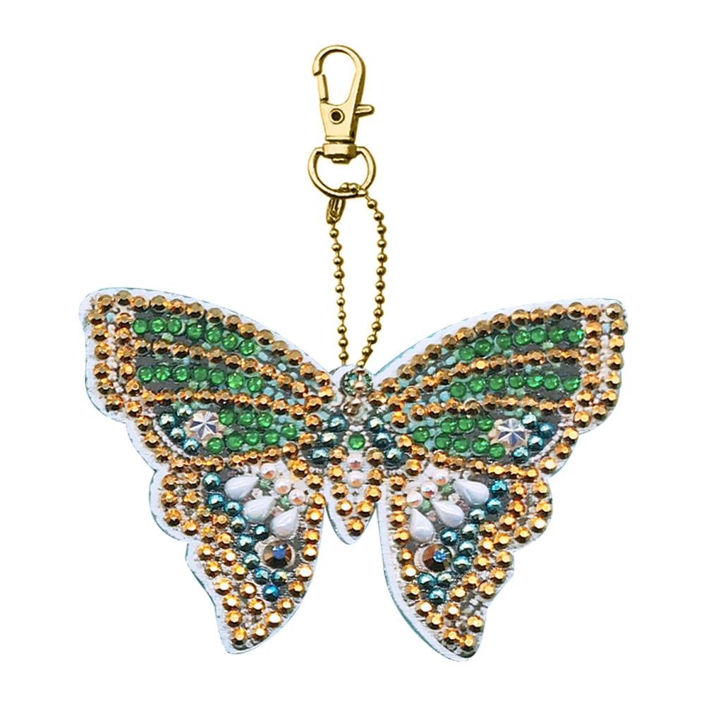 5pcs DIY Special Shaped Full Drill Butterfly Diamond Painting Keychain Kits