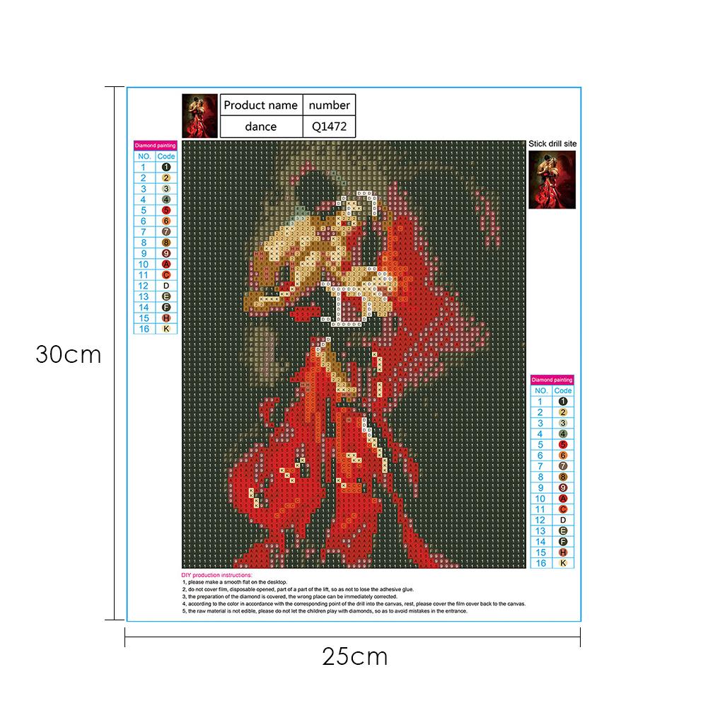 Dancing Lovers - Full Round Drill Diamond Painting 30*25CM