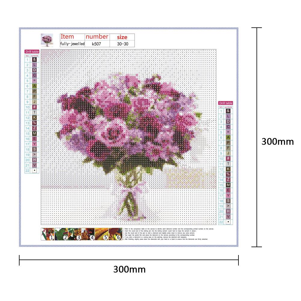 Vase - Full Round Drill Diamond Painting 30*30CM