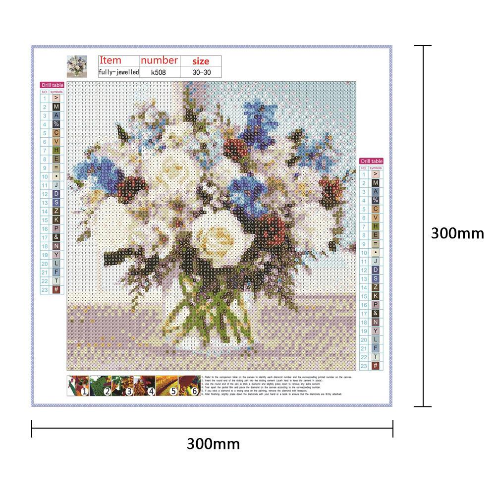 Vase - Full Round Drill Diamond Painting 30*30CM