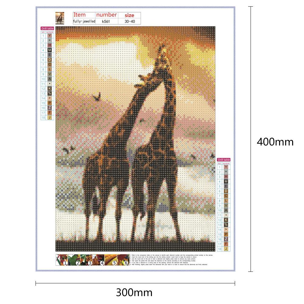 Giraffe - Full Round Drill Diamond Painting 30*40CM