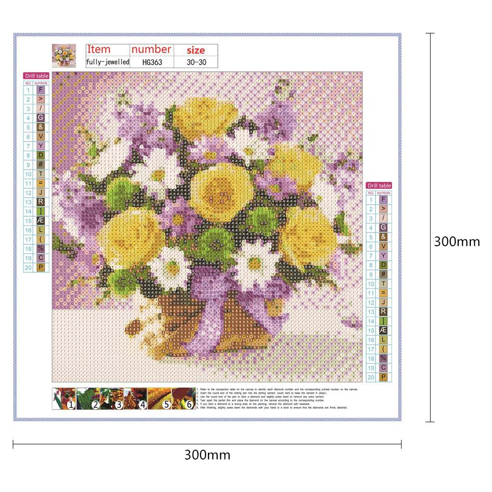 Rose - Full Round Drill Diamond Painting 30*30CM