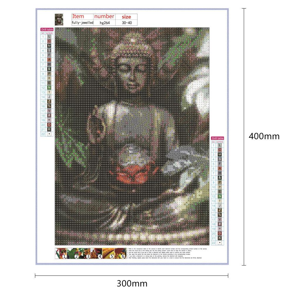 Buddha Statue - Full Round Drill Diamond Painting 30*40CM