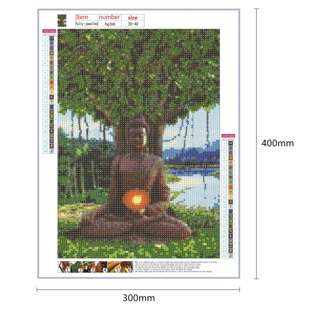 Buddha Statue - Full Round Drill Diamond Painting 30*40CM