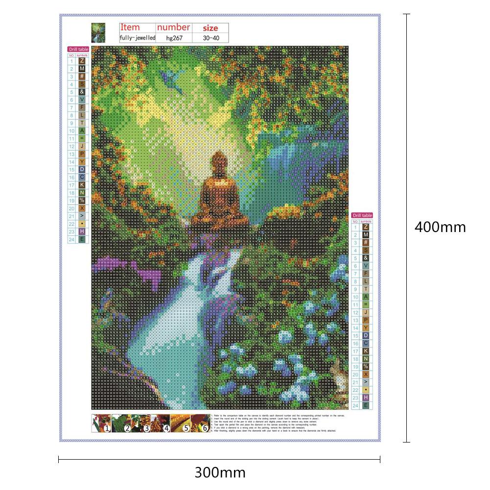 Buddha Statue - Full Round Drill Diamond Painting 30*40CM