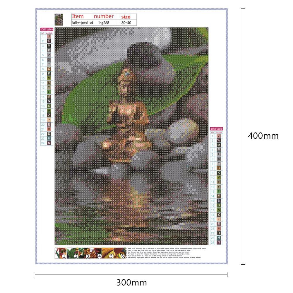 Buddha Statue - Full Round Drill Diamond Painting 30*40CM