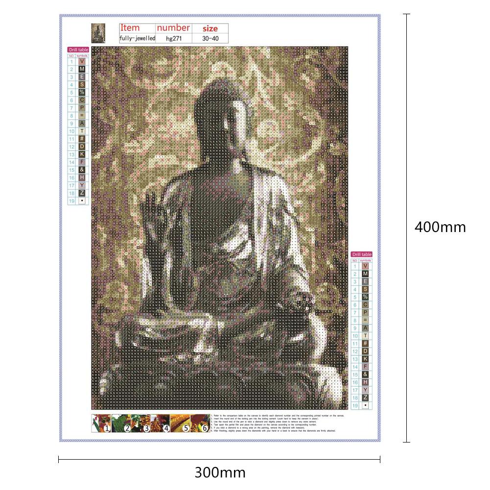 Buddha Statue - Full Round Drill Diamond Painting 30*40CM